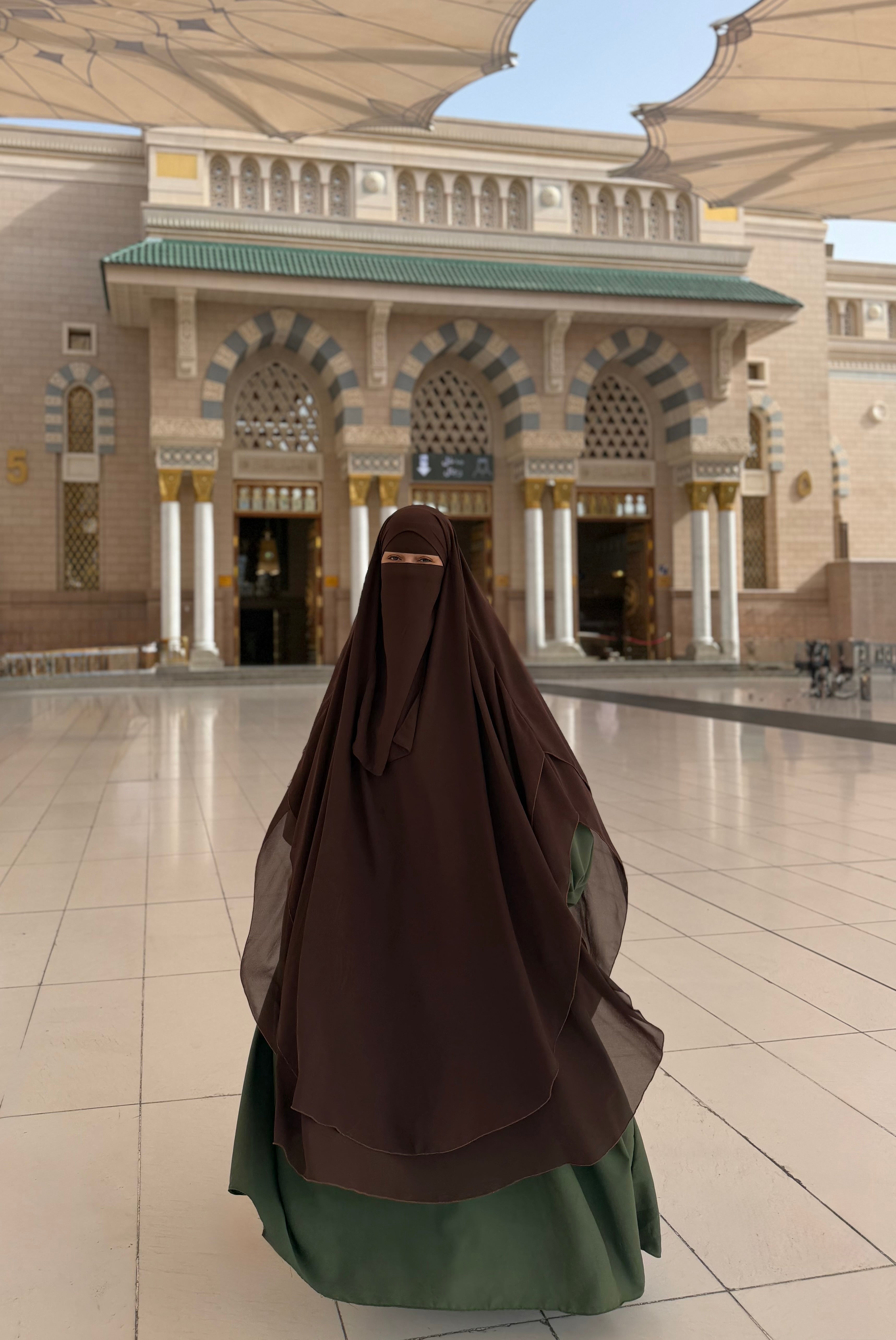 المدينة خمار الدائري طبقتين (لارج)
